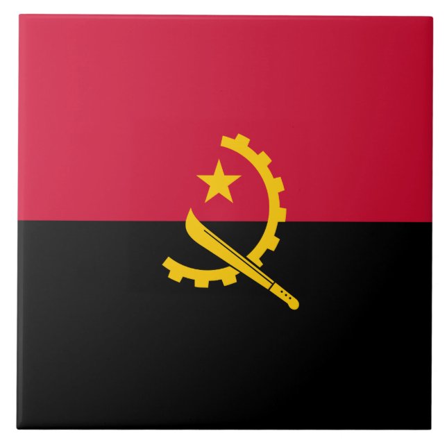 Azulejo Bandera de Angola (Frente)