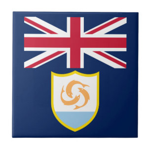 Azulejo Bandera de Anguila Patriótica Tile Cerámico