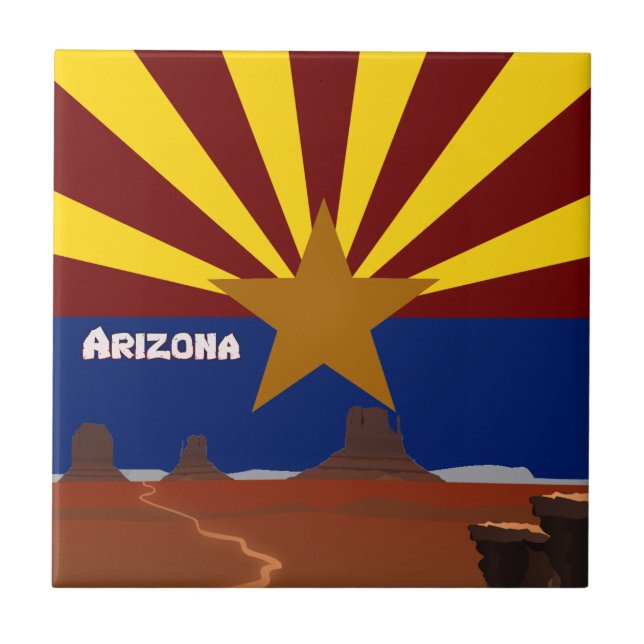 Azulejo Bandera de Arizona (Frente)