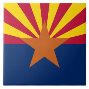 Azulejo Bandera de Arizona: Estrella Creadora de Sol, El E