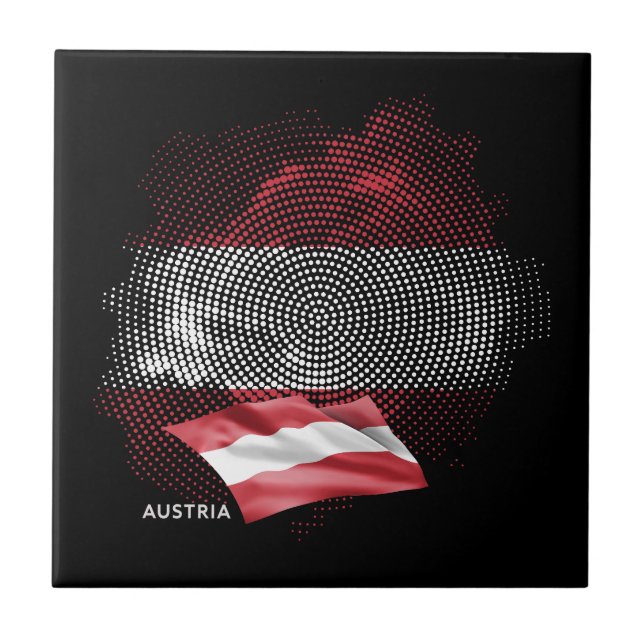 Azulejo bandera de Austria (Frente)