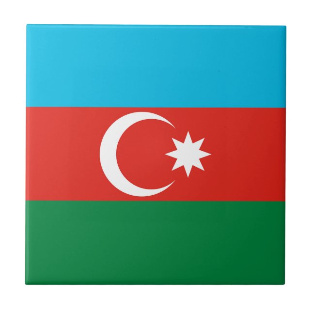 Azulejo Bandera de Azerbaiyán (Frente)