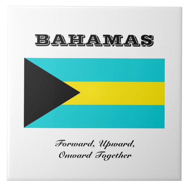 Azulejo Bandera de Bahamas (Frente)