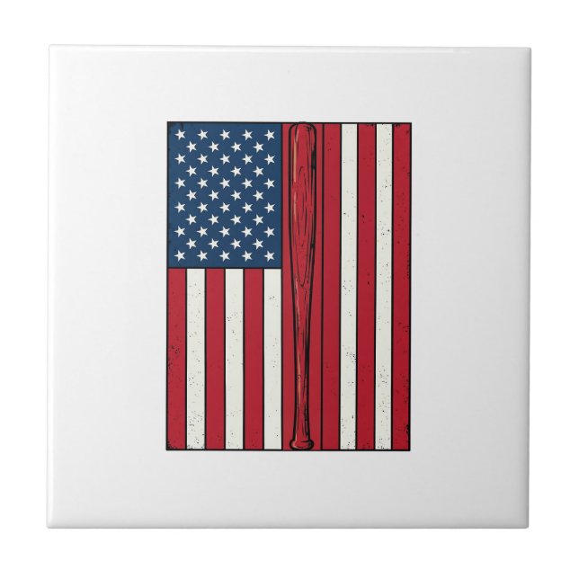 Azulejo Bandera de béisbol deteriorada diseño vectorial vi (Frente)