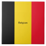 Azulejo Bandera de Bélgica<br><div class="desc">Bandera de Bélgica,  etiquetada</div>