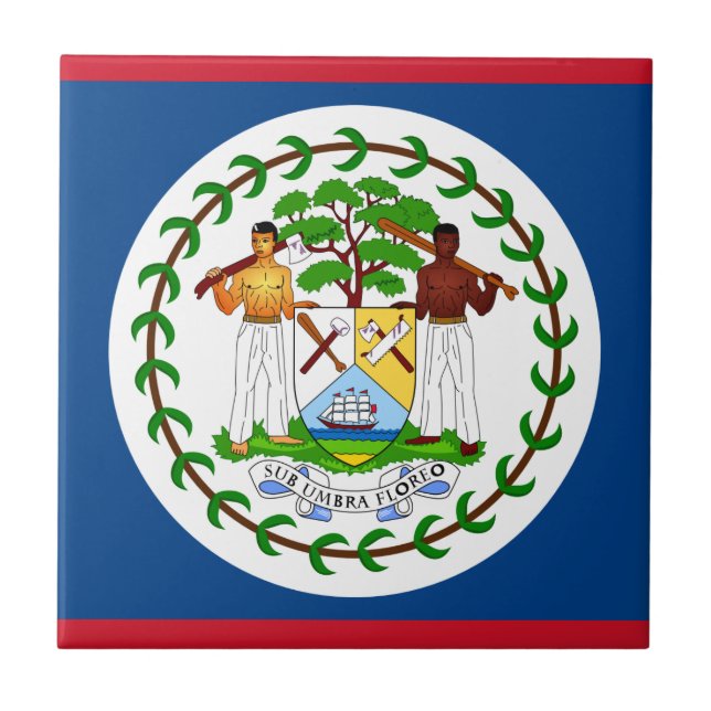 Azulejo Bandera de Belice (Frente)