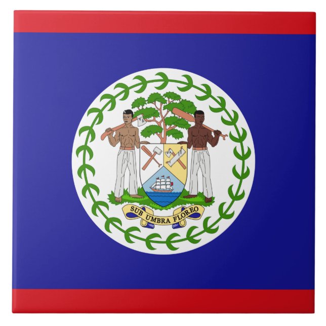 Azulejo Bandera de Belice (Frente)