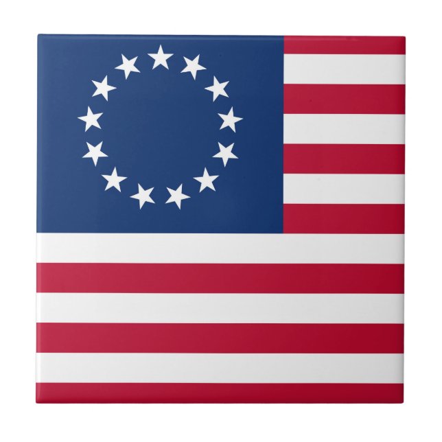 Azulejo Bandera de Betsy Ross en Estados Unidos (Frente)