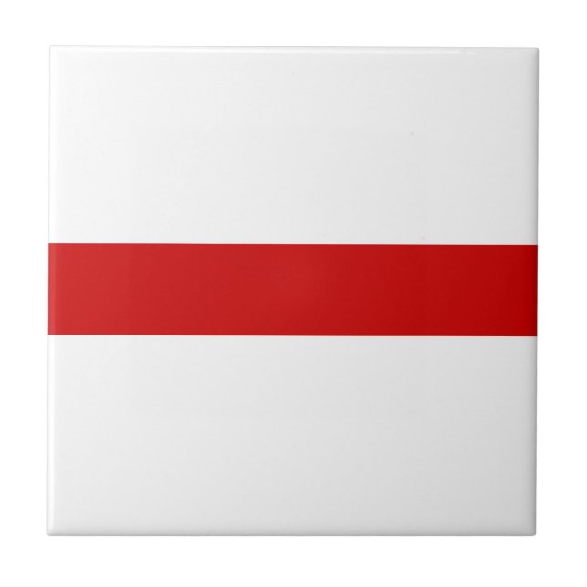 Azulejo Bandera de Bielorrusia (rojo y blanco) (Frente)