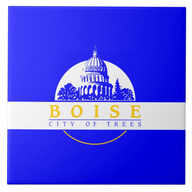 Azulejo Bandera de Boise (ciudad de Idaho) (Frente)