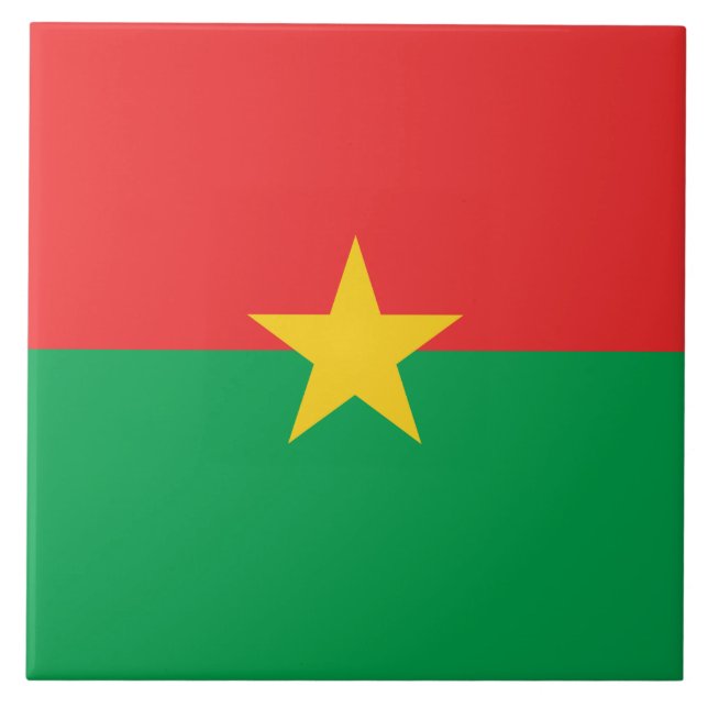 Azulejo Bandera de Burkina Faso (Frente)
