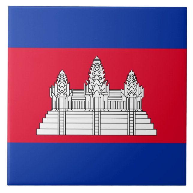 Azulejo Bandera de Camboya (Frente)