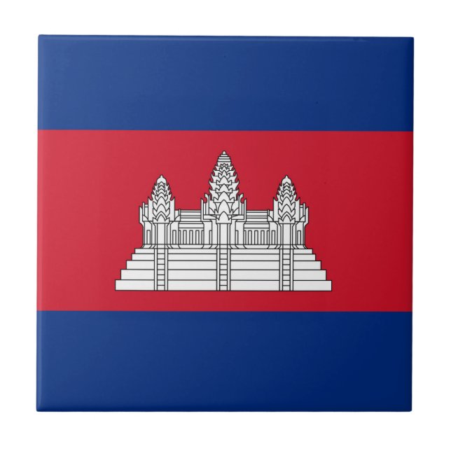 Azulejo Bandera de Camboya (Frente)