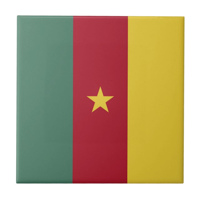 Azulejo Bandera de Camerún (Frente)