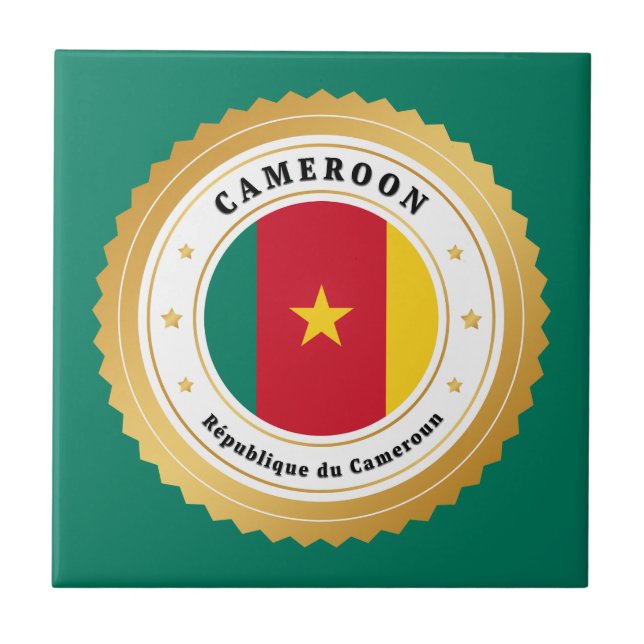 Azulejo Bandera de Camerún (Frente)