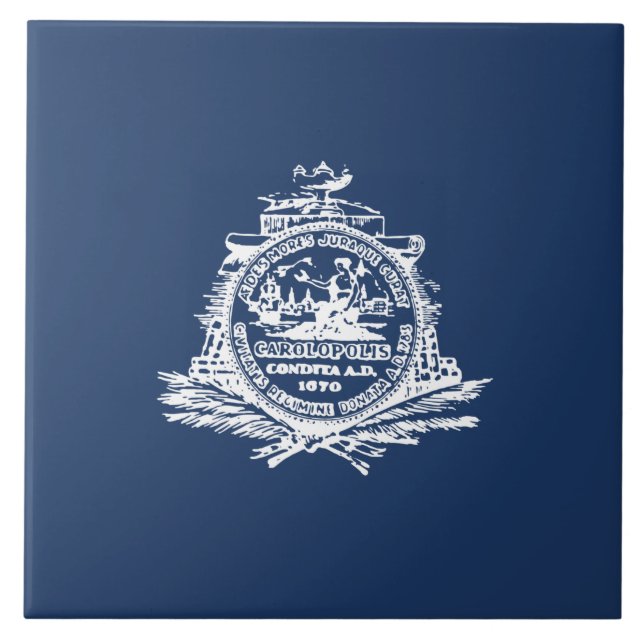Azulejo Bandera de Charleston (Carolina del Sur) (Frente)