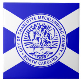 Azulejo Bandera de Charlotte (Carolina del Norte)