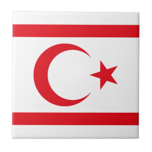 Azulejo Bandera de Chipre del Norte