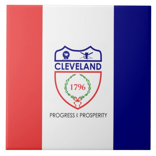 Azulejo Bandera de Cleveland (Frente)