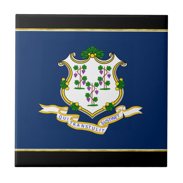 Azulejo Bandera de Connecticut (Frente)