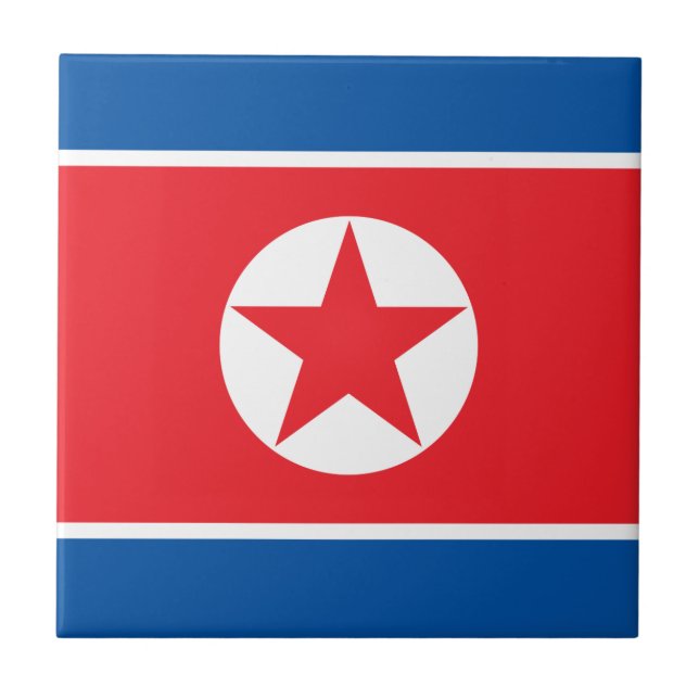 Azulejo Bandera de Corea del Norte (Frente)