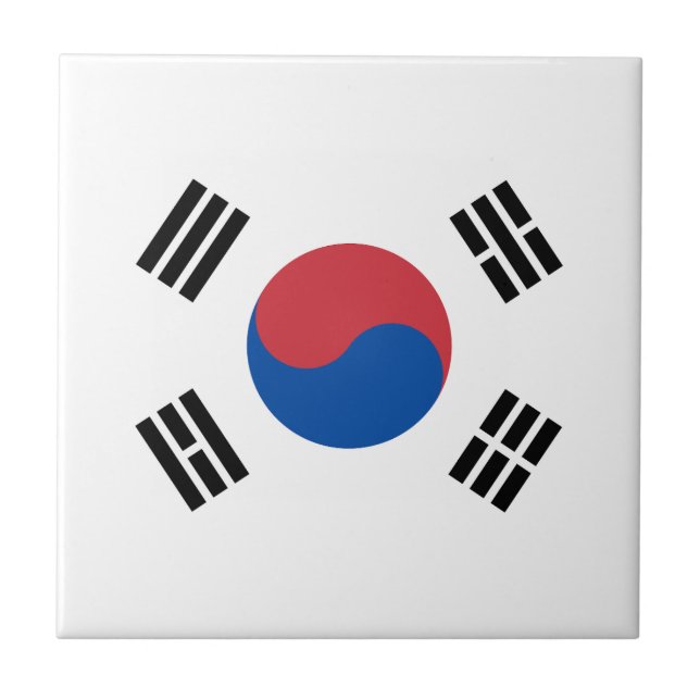 Azulejo Bandera de Corea del Sur (Frente)