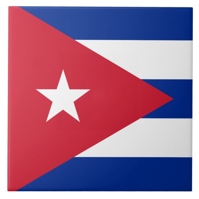 Azulejo Bandera de Cuba (Frente)