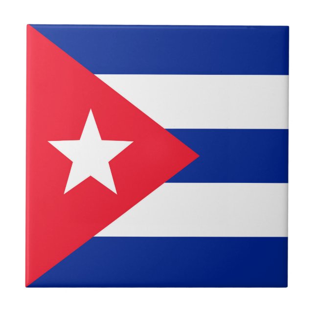 Azulejo Bandera de Cuba (Frente)