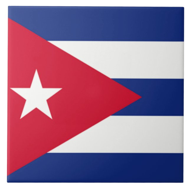Azulejo Bandera de Cuba  (Frente)