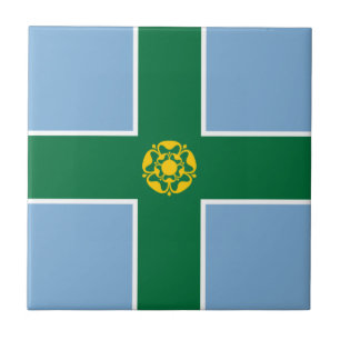 Azulejo Bandera de Derbyshire (condado de Inglaterra, Rein