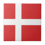 Azulejo Bandera de Dinamarca<br><div class="desc">¡Un regalo ideal para todos los patriotas de su país!</div>
