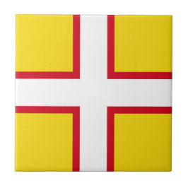 Azulejo Bandera de Dorset (condado del Reino Unido)