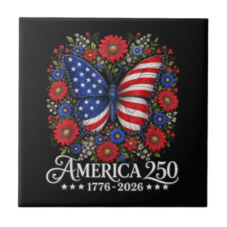 Azulejo Bandera de EE. UU. de América 250 1776 2026 Aniver