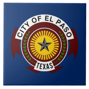 Azulejo Bandera de El Paso (Texas)