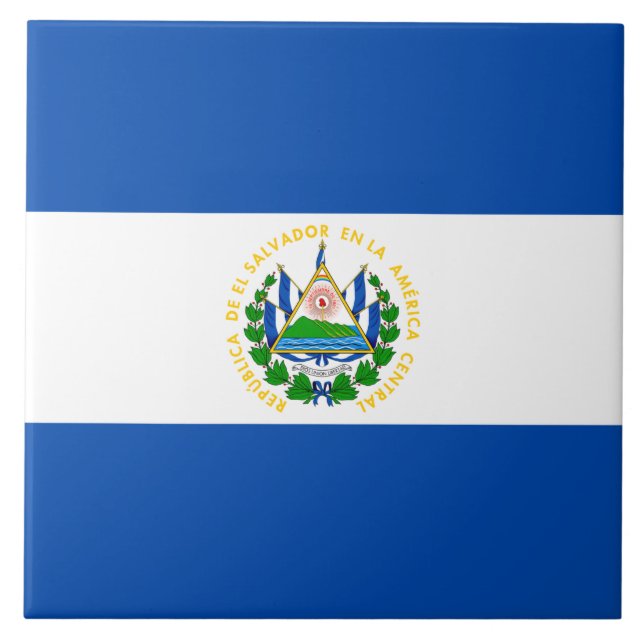 Azulejo Bandera de El Salvador (Frente)