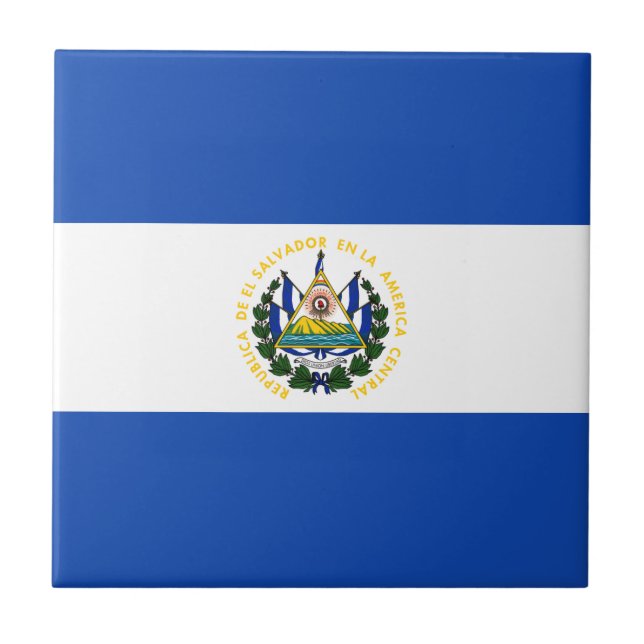 Azulejo Bandera de El Salvador (Frente)