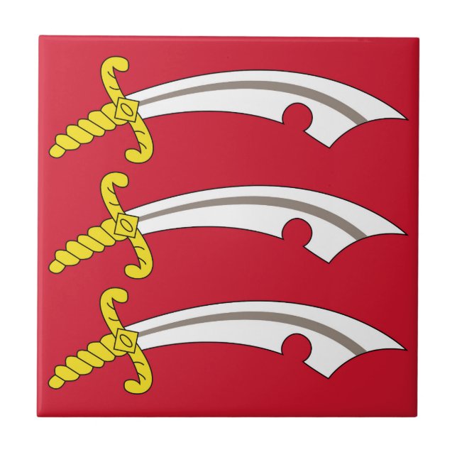 Azulejo Bandera de Essex (condado del Reino Unido) (Frente)
