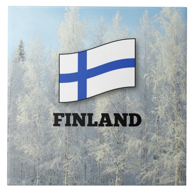 Azulejo Bandera de Finlandia (Frente)