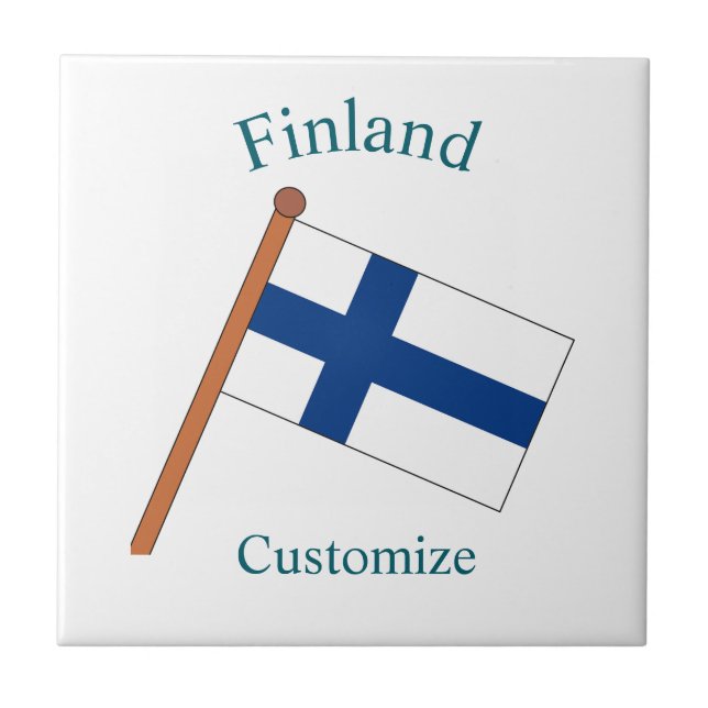 Azulejo Bandera de Finlandia Thunder_Cove (Frente)