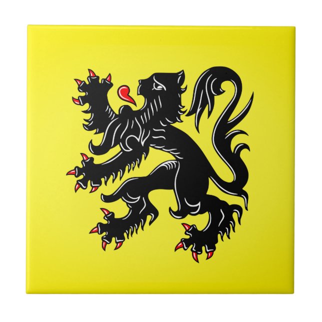 Azulejo Bandera de Flandes (Frente)