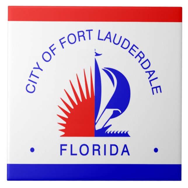 Azulejo Bandera de Fort Lauderdale (Frente)