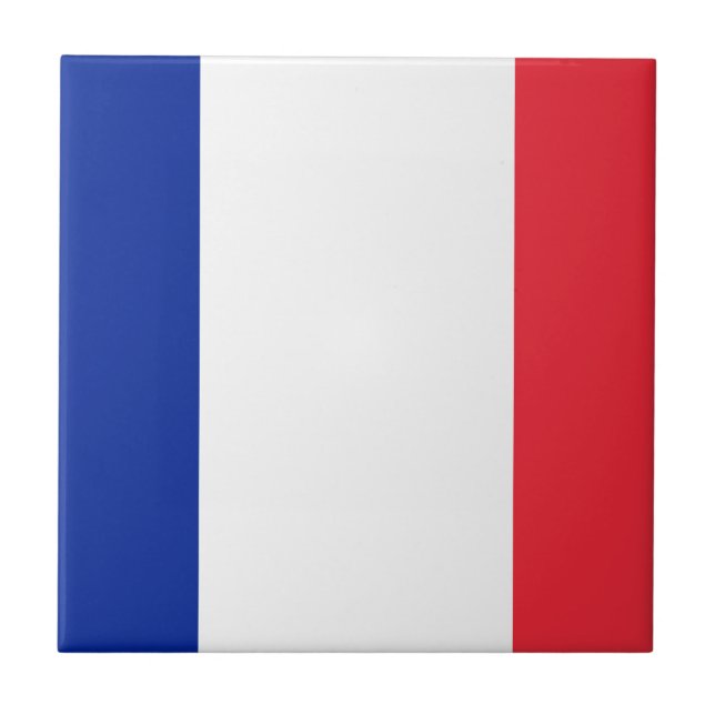 Azulejo Bandera de Francia Tile cerámico (Frente)
