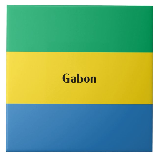 Azulejo Bandera de Gabón (Frente)