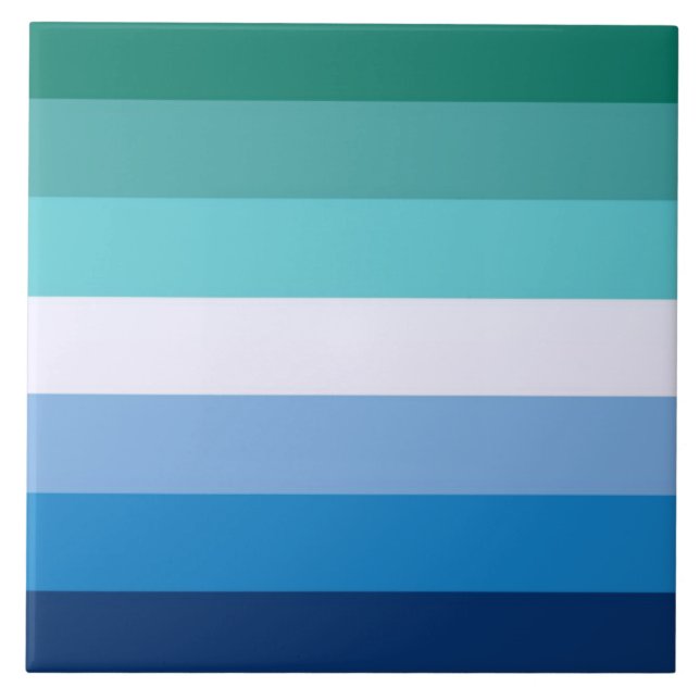 Azulejo Bandera de Gay Men (símbolo LGBT) (Orgullo Gay) (M (Frente)