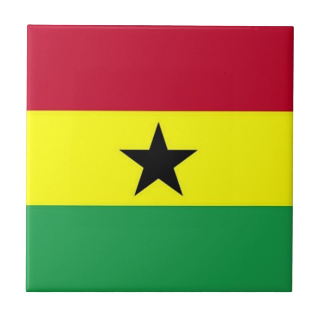 Azulejo Bandera de Ghana (Frente)