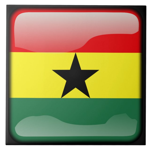 Azulejo Bandera de Ghana (Frente)