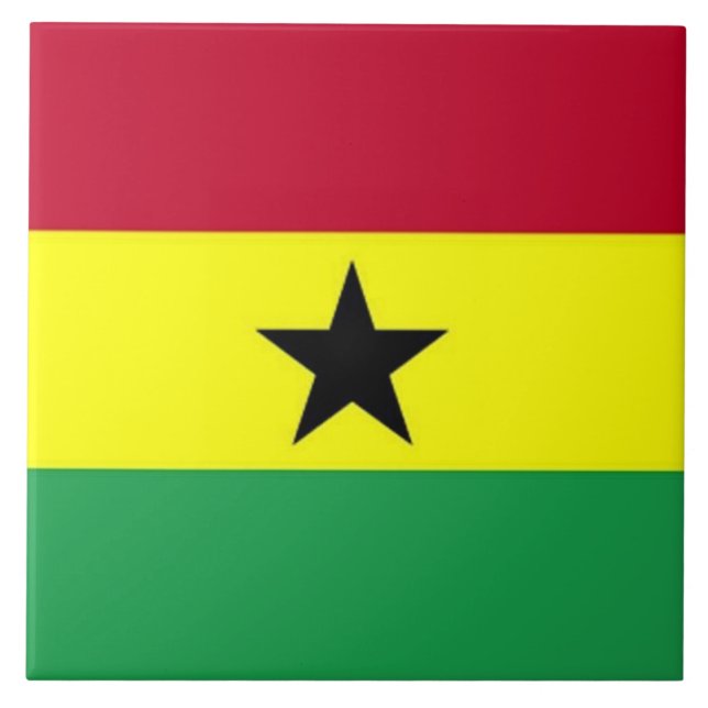 Azulejo Bandera de Ghana (Frente)