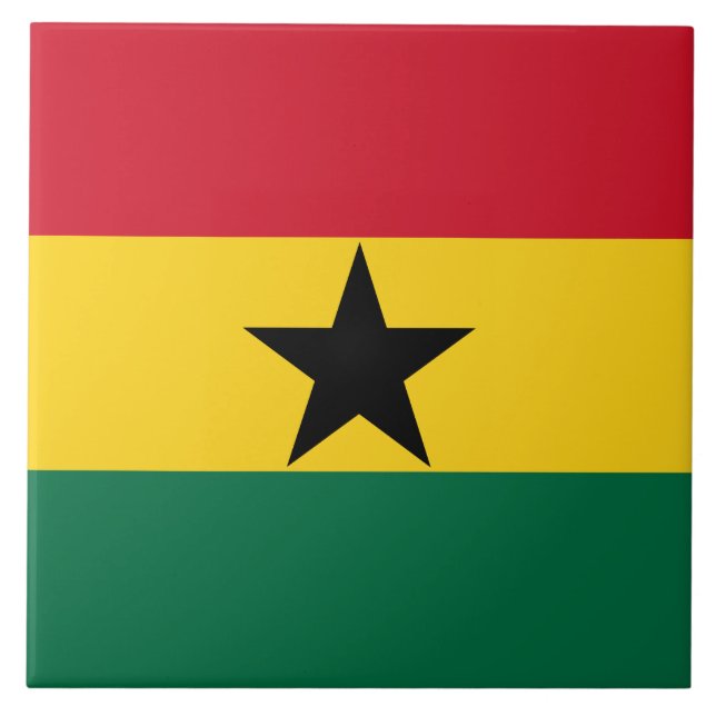 Azulejo Bandera de Ghana (Frente)
