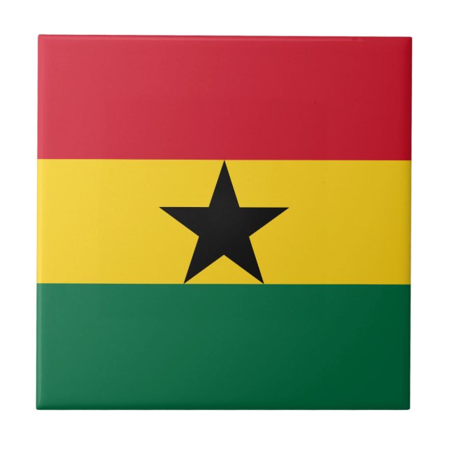 Azulejo Bandera de Ghana (Frente)