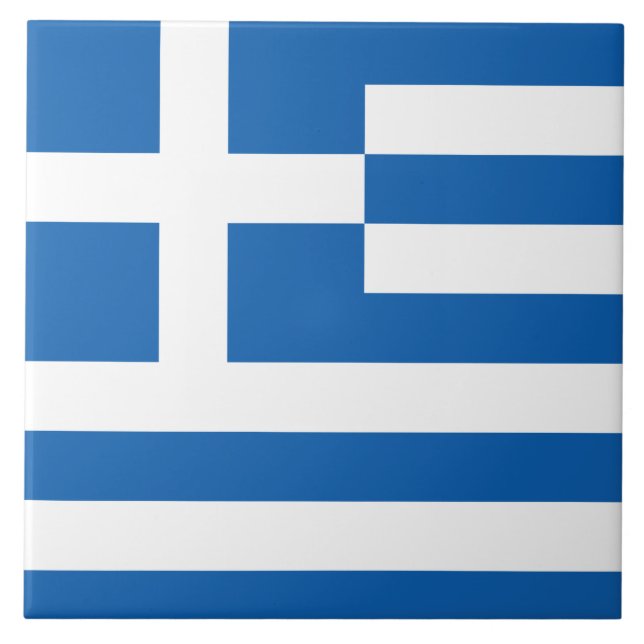 Azulejo Bandera de Grecia Tile cerámico (Frente)